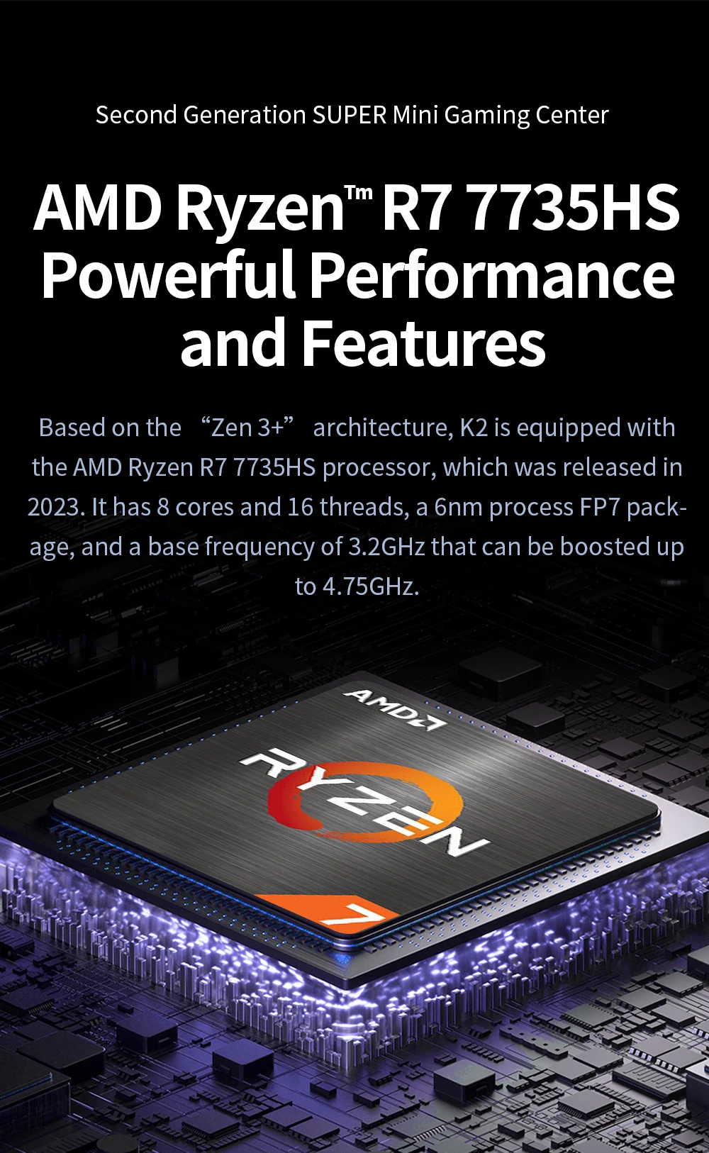 GMKtec ミニPC Ryzen7 7735HS 32GB GMKtec AMD Ryzen 7 7735HS Mini PC--NucBox K2 309.99