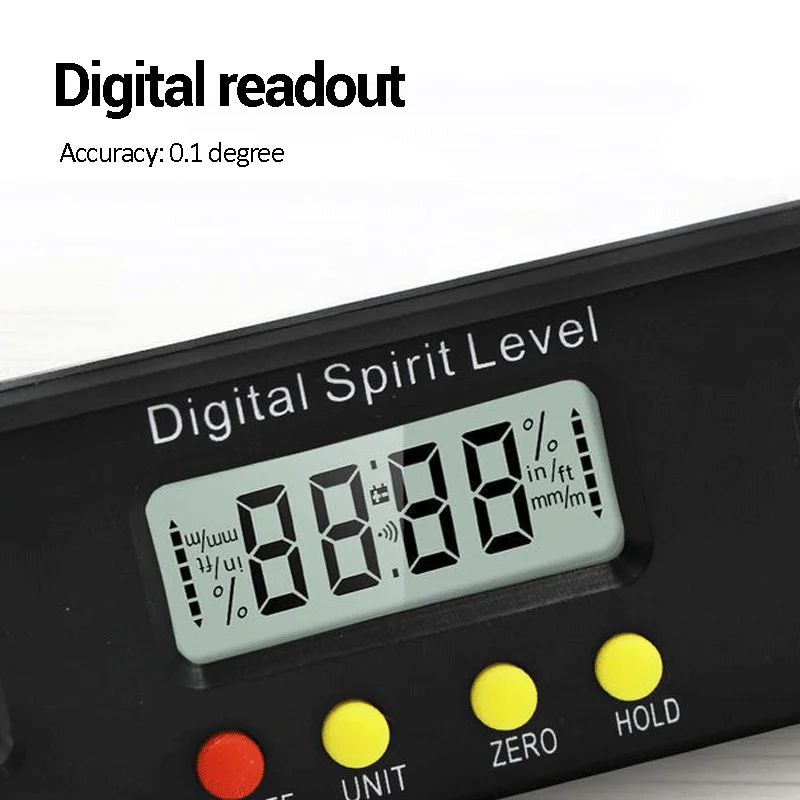 100mm 150mm 300mm digital protractor Angle Finder inclinometer electronic level magnetic bottom angle tool With Level bubble