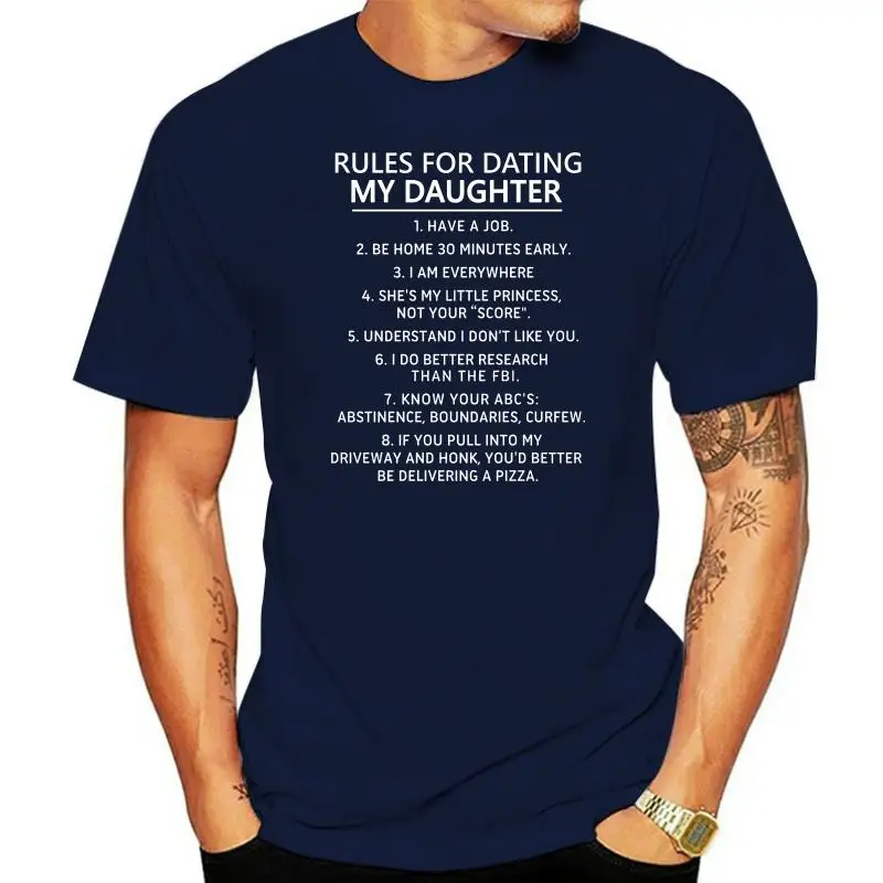 

Men T Shirt Rules For Dating My Daughter Fathers Women T-Shirt