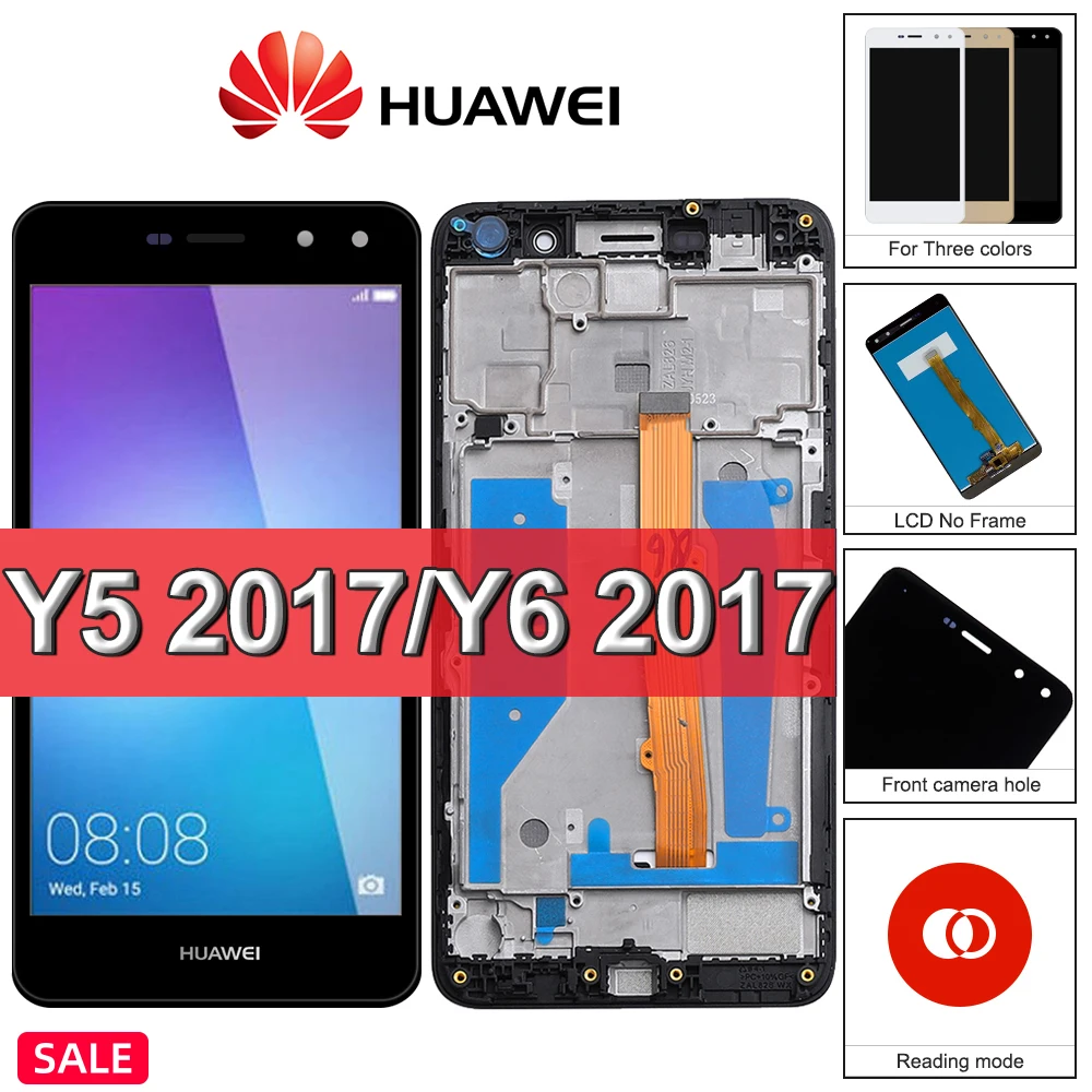 5 0 &quotОригинальный для Huawei Y5 2017 ЖК-дисплей с рамкой сенсорный экран запасные части