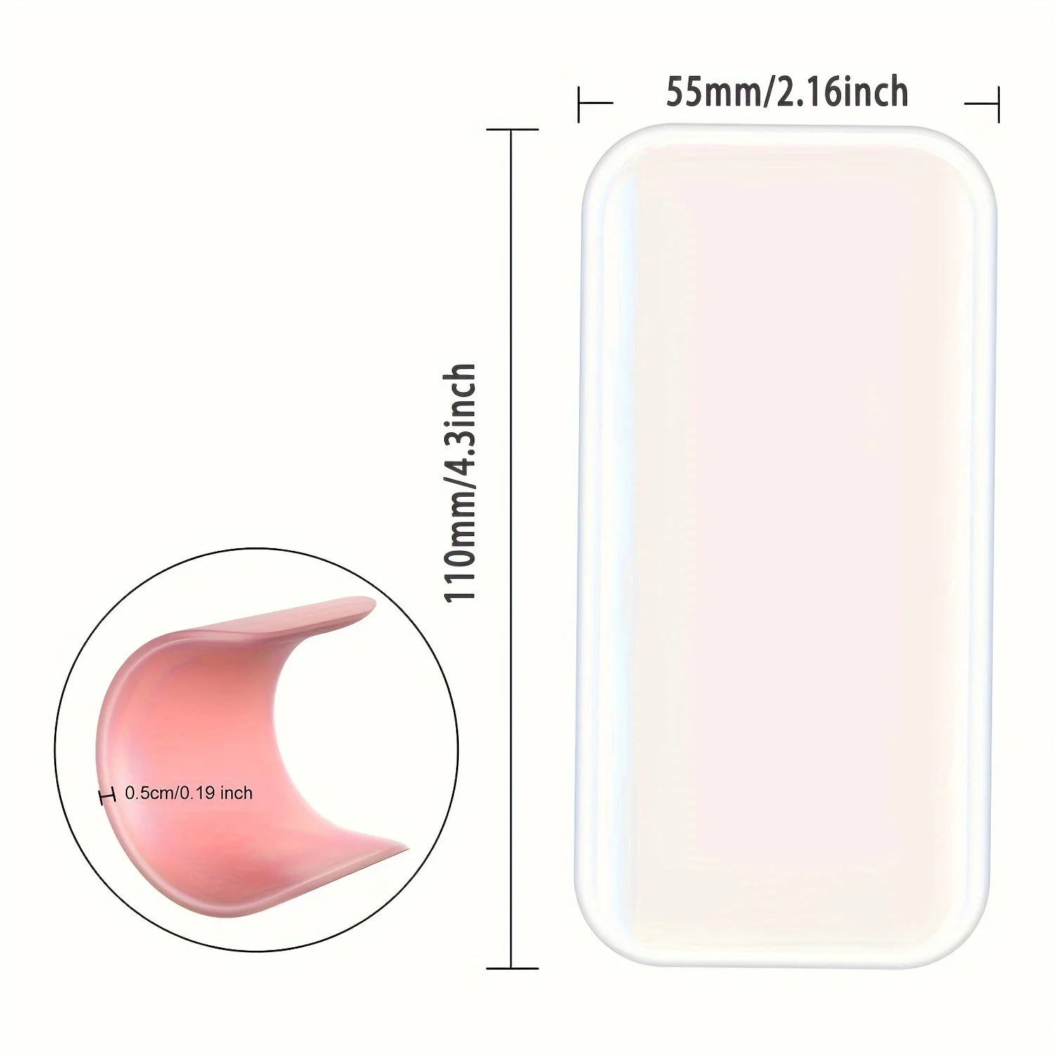 1pc Pink Hypoallergenic Silicone Eyelash Extension Pad - Reusable Lash Lift Tool, Alcohol - Free False Eyelash Adhesive Base