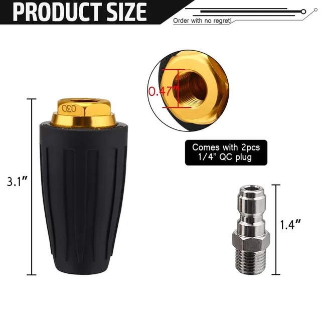 Ugello Turbo Doppio Per Idropulitrice 4000 PSI - Pulizia Potente Per Auto, Vialetti E Superfici - Foto 10