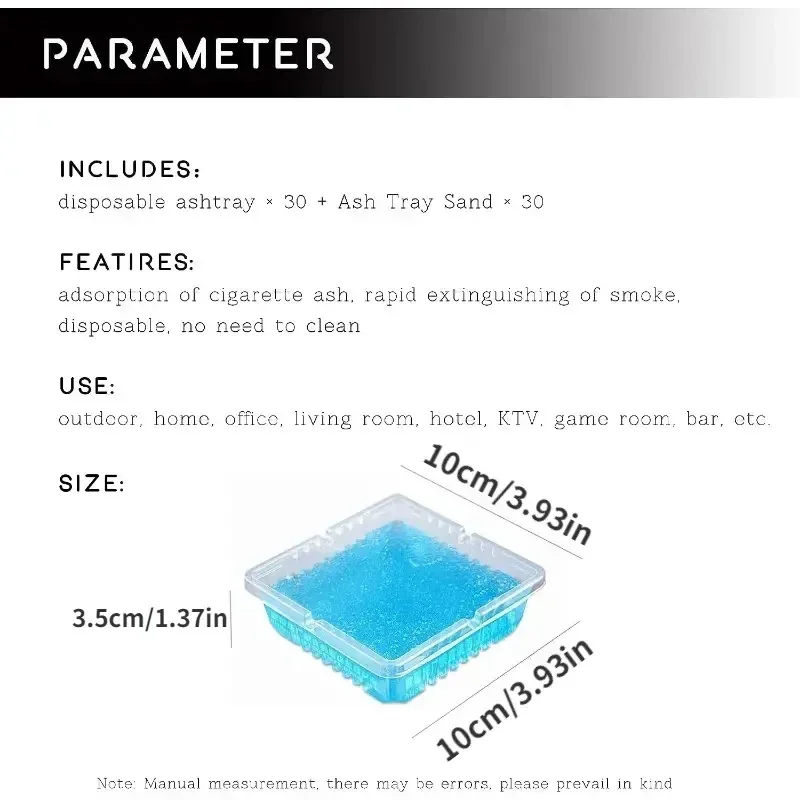 Portable Ashtray 50 Anti-odor and Anti-smoke Ashtray Desk Accessories Ash Tray Cigar Accesories Home Decoration Vape Smoking Accessiories