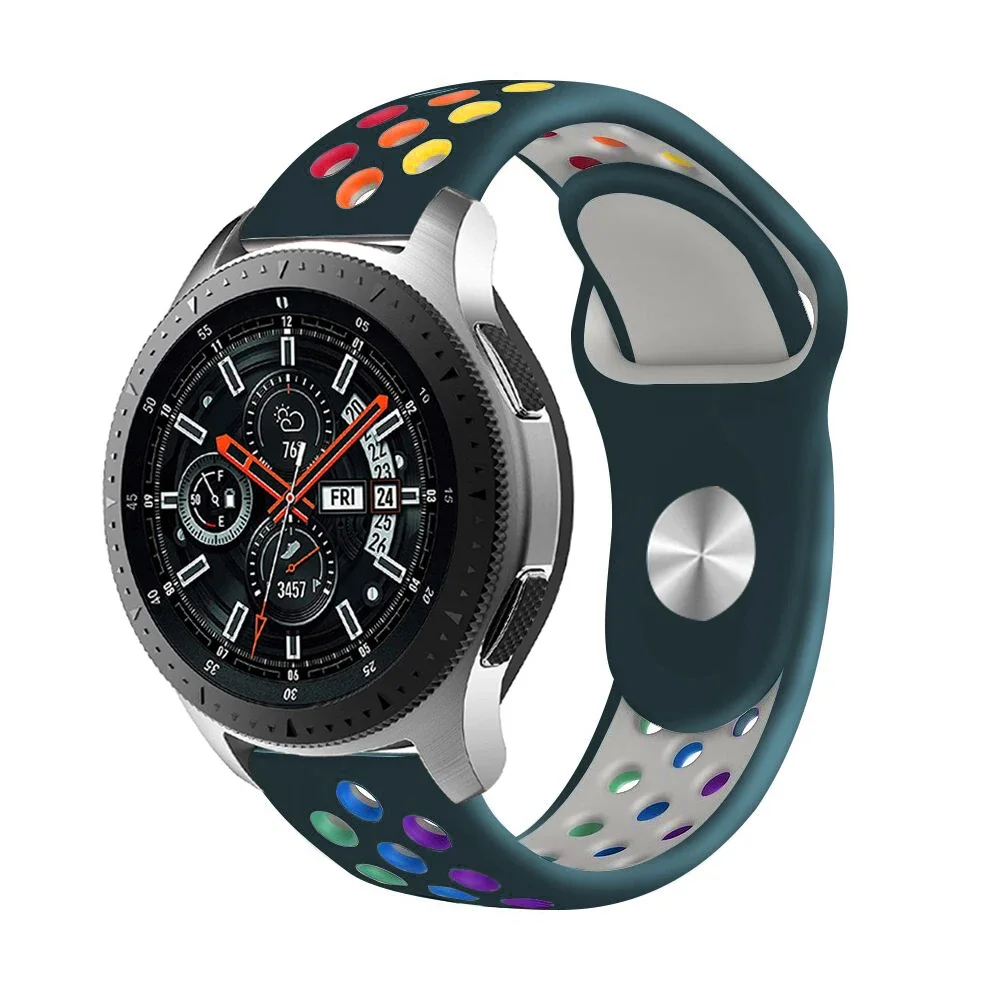 Versatile Silicone Watch Band - 20mm/22mm Adjustable Strap for Multiple Smartwatches