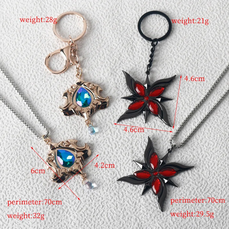 Keychain Pendant Cosplay Necklace Wendy Feather Servant Alloy Gem Keychain Necklace Arecino Gem Necklace Keychain Birthday Gift for Boys and Girls Accessories
