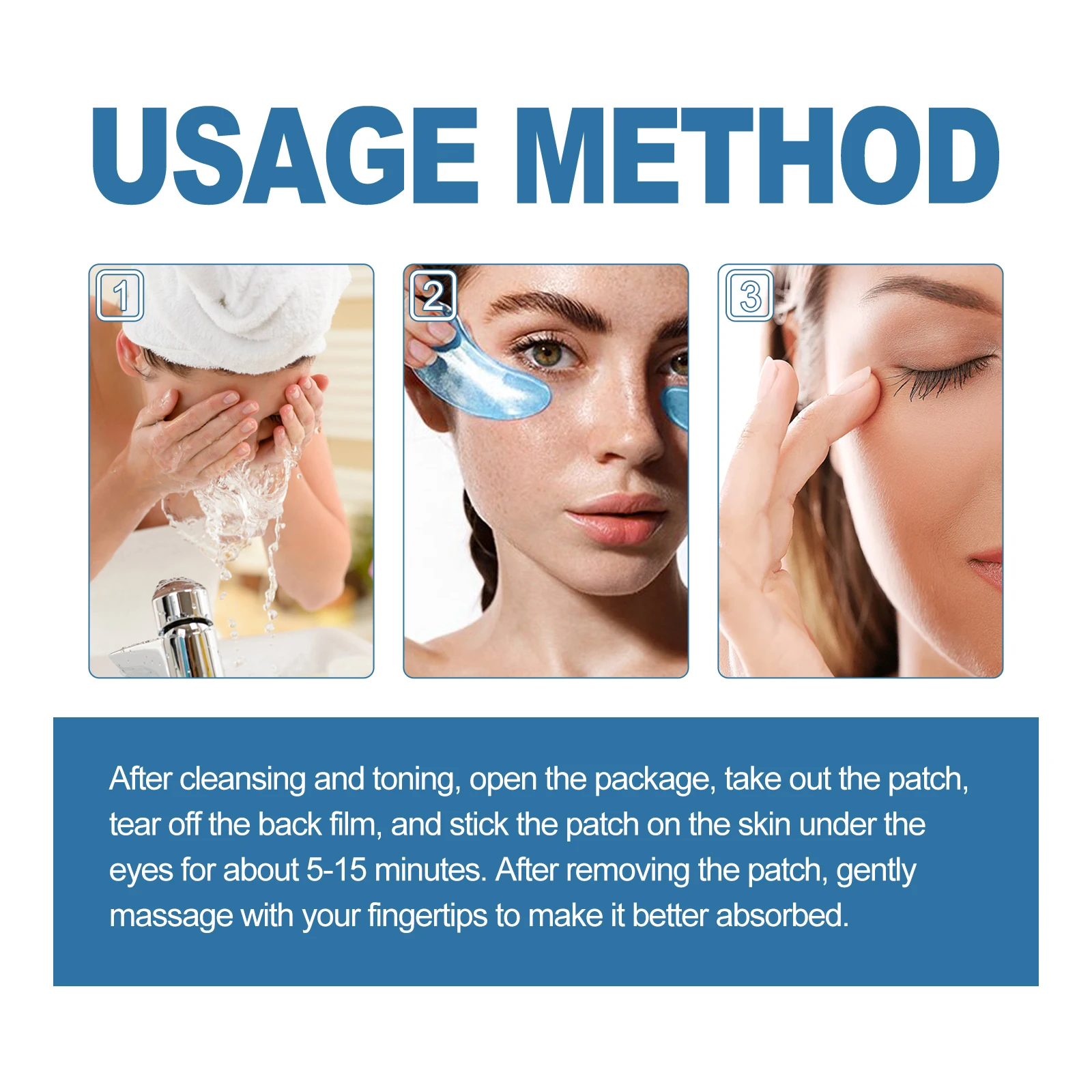 Collagen Eye Mask Relieve Puffiness Lighten Dull Replenish Moisture Fade Wrinkles Eliminate Dark Circles Tightening Improve Bags 5