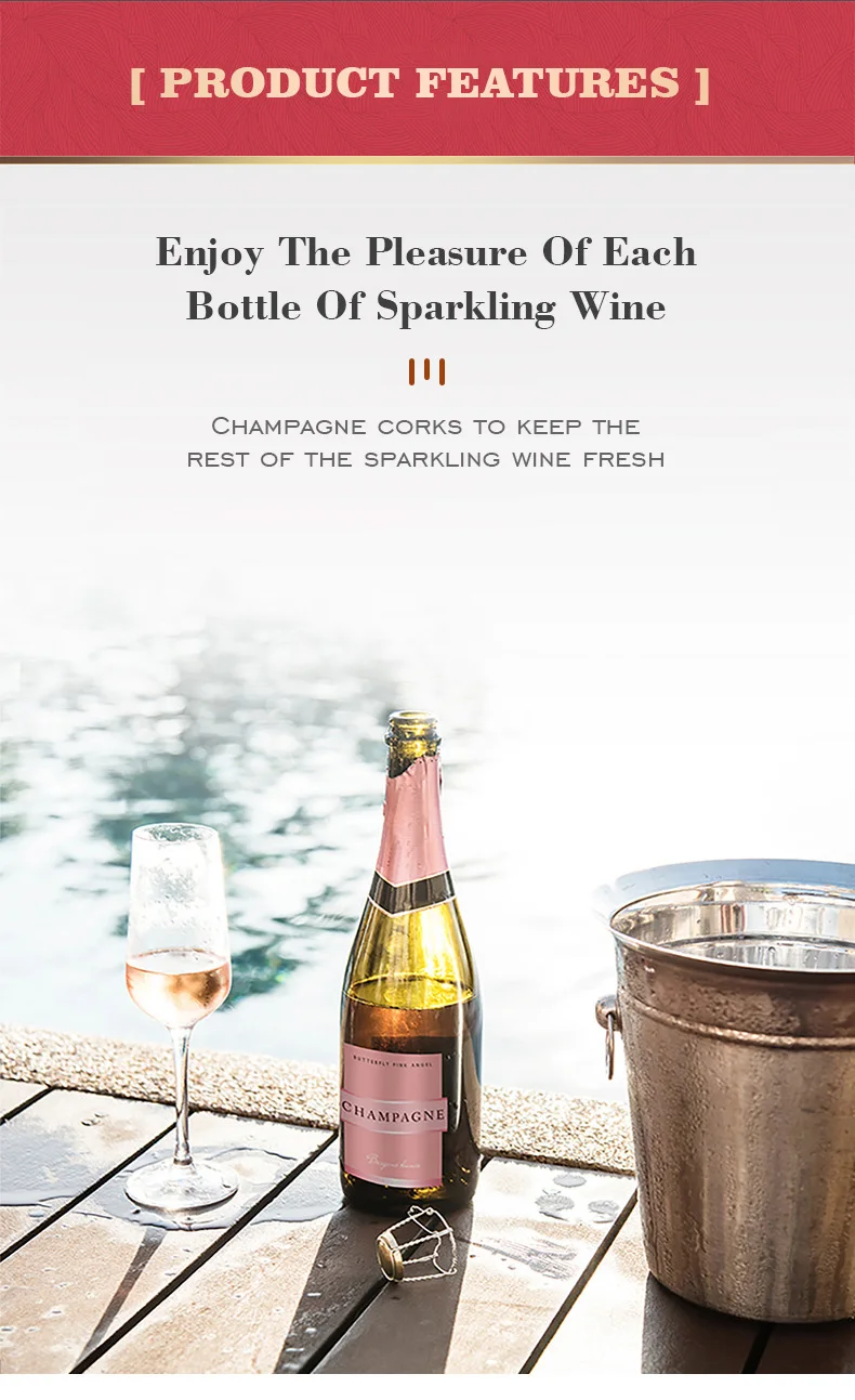 Vacuum Sealed Wine Bottle Plug Champagne Stopper Leak-Proof And Fresh Bottle Cap Wine Corks Bar Accessories Supplies