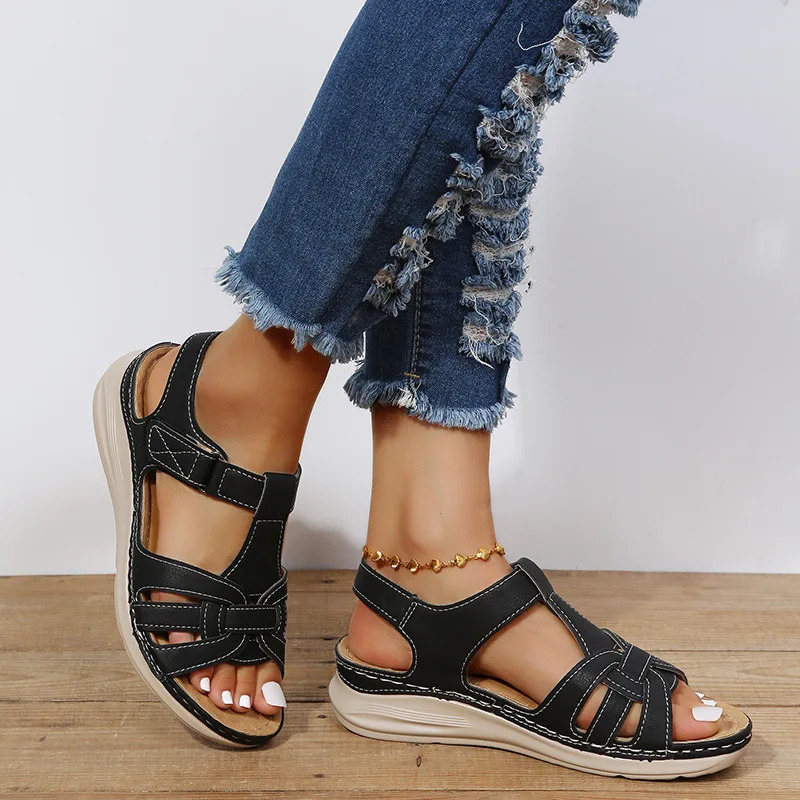 Women's Simple Wedge Sandals Casual Ankle Strap Platform Sandals Women's Comfortable Sandals Women Sandals Wedge Sandals Comfortable Sandals
