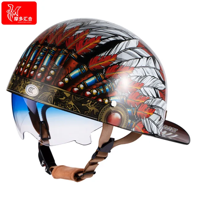 For Harley Retro Riding Helmet ABS 