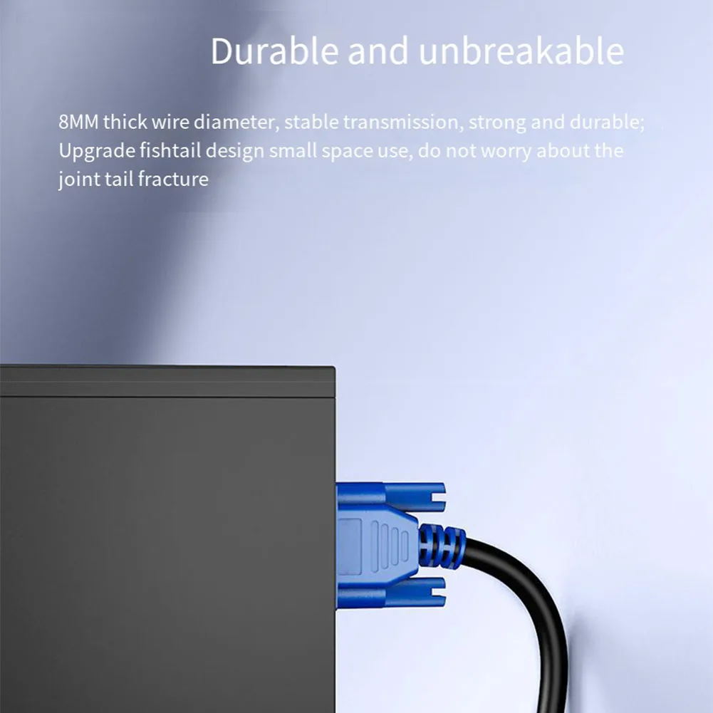 VGA Cable Male To Male 1440*900P 15 Pin Extension Cord for Computer Monitor TV Projector 1.5/3/5 Meters vga cable