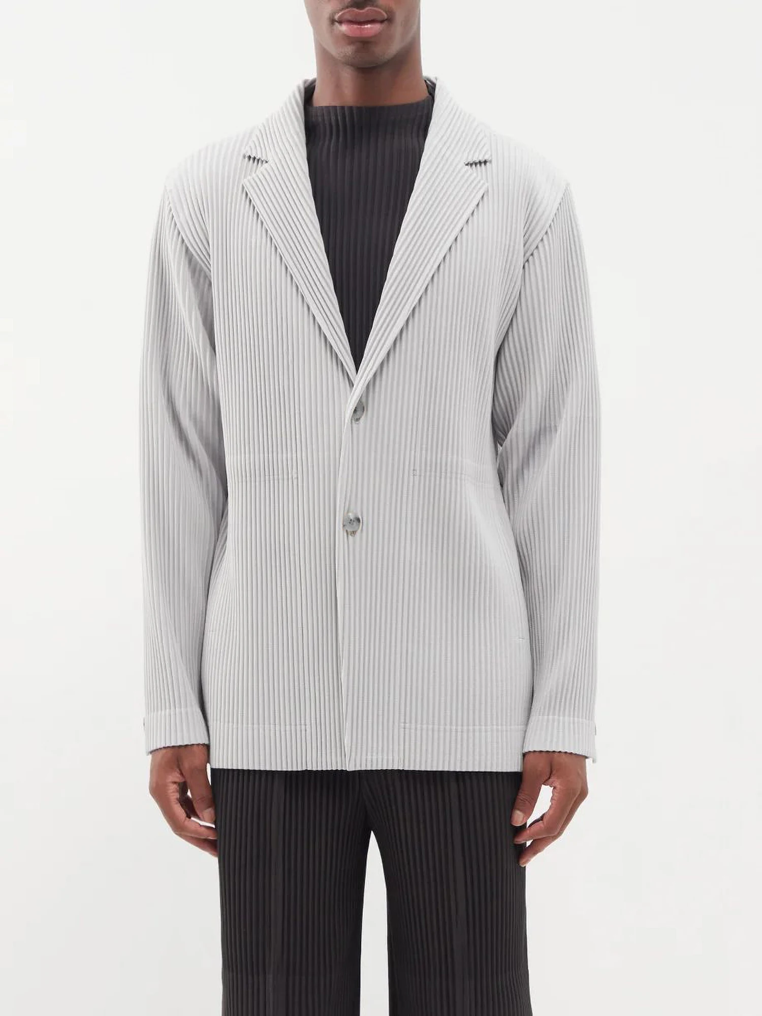 

ALSEY Miyake Pleated Blazers Stylish Original Men's Pleats Suits Winter Male Pleats Coats Elegant Jackets Men Designer Clothing