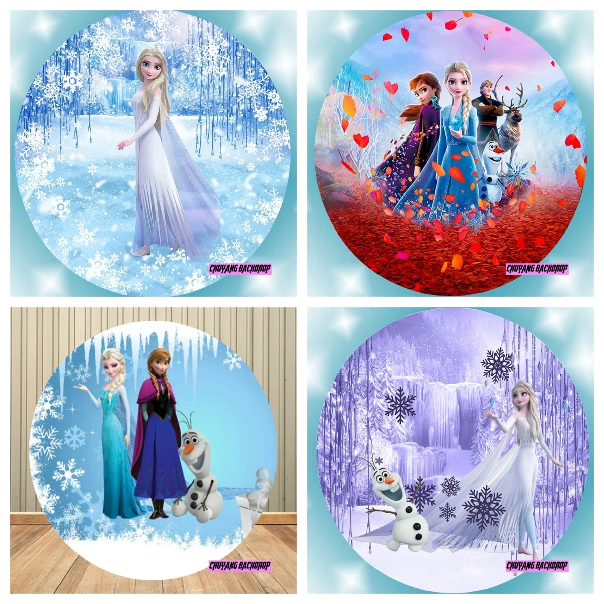 

Фон для фотографий «холодный замок», Эльза и Анна