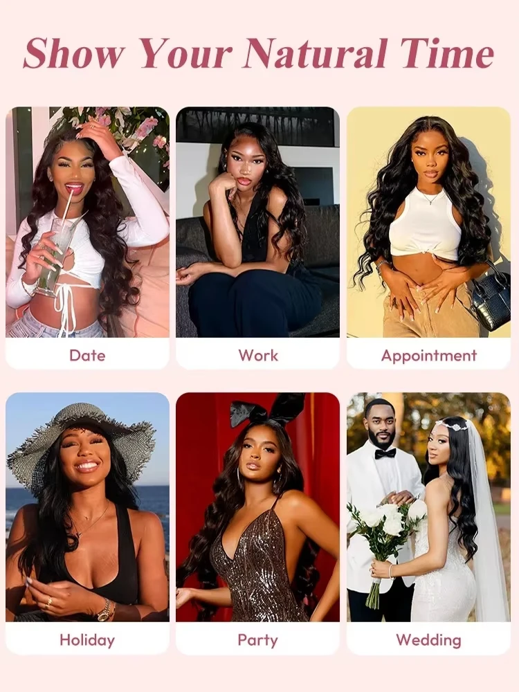 18-42 inch Body Wave 13x4 13x6 HD Transparent Lace Front Human Hair Wig Pre Plucked 200 250 Density Lace Frontal Wigs for Women 5