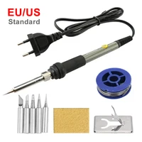 5 in 1 Set Adjustable Temperature Electric Soldering Iron 220V 60W Electric Soldering Iron Set Welding Solder Repair Tool 1