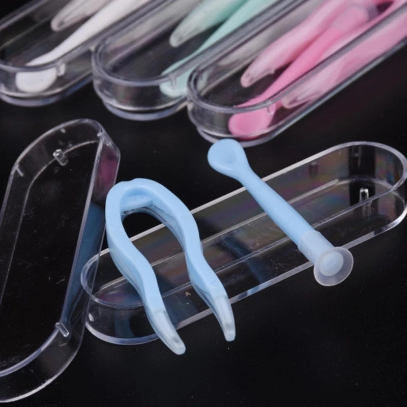 Contact Lens Case Clip Stick Tweezers Combination Box Piece Clip Set
