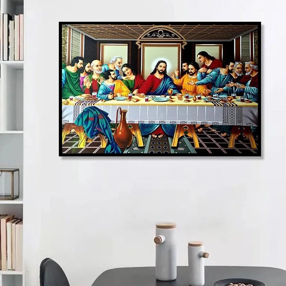 Da Vinci's Last Supper in restored version Jigsaw Puzzle Anime Jigsaw Puzzle  Diorama Accessories - AliExpress