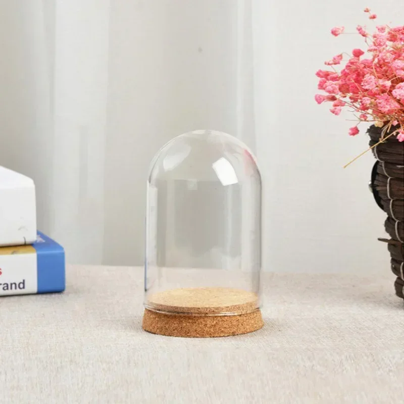 F Fityle Coperchio Cupola di Vetro per Fiori Secchi Fiore Decorazione, 8x18cm