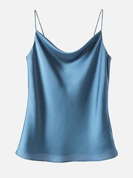 AOSSVIAO قطع علوية من الحرير الساتان للسيدات لصيف 2025 بحزام مثير أساسي بحزام سباغيتي قطع علوية نسائية بدون أكمام سترة كاميس 6