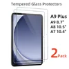 2 Pack Tempered Glass Protectors for Samsung Galaxy Tab A9 Plus A8 A7 Lite Screen Protector HD Clear Anti-scratch 9H Hardness 1