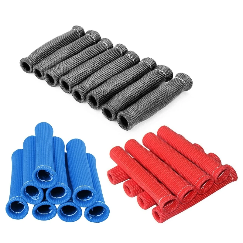 

for Titanium for Spark Plug Wire Sleeve Boot Heat Shield Cover High Temperature D7WD