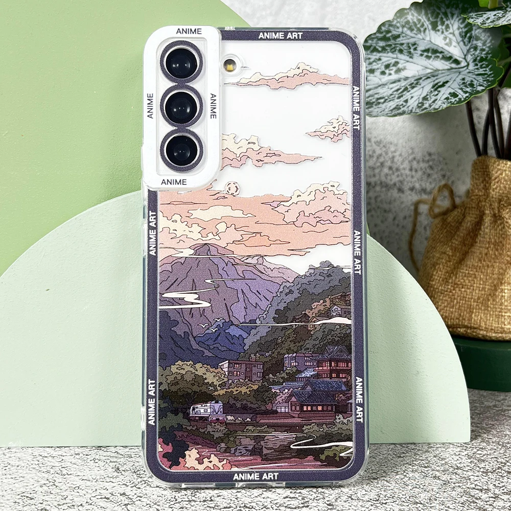 Case For Samsung Galaxy A13 A14 A22 A31 A32 A33 A50 A54 A52 A53 A72 A73 Soft Cover Anime Art Landscape- Sc7c81cf4203f4e5faf13e1b9378c3673v