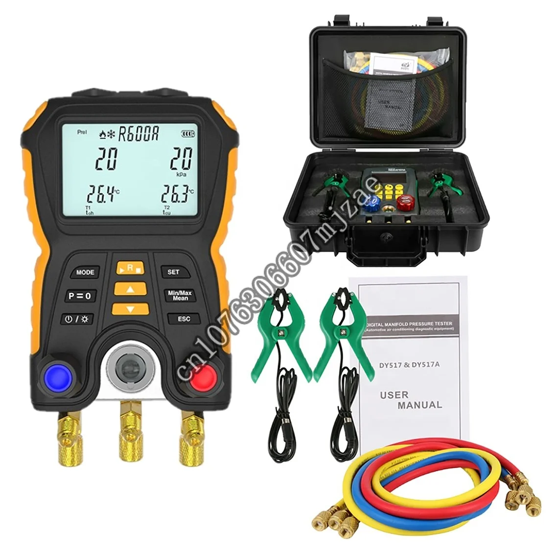 

557 Refrigeration Hvac Tester Manometer Vacuum Manifolds Gauge Set Digital Medidor De Refrigeracao