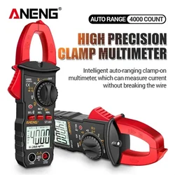 ANENG ST180 Digital Clamp Mete 4000 Counts Multimeter Clamp Voltmeter Ammeter AC DC Voltage AC Current Meter NCV Meter Tester