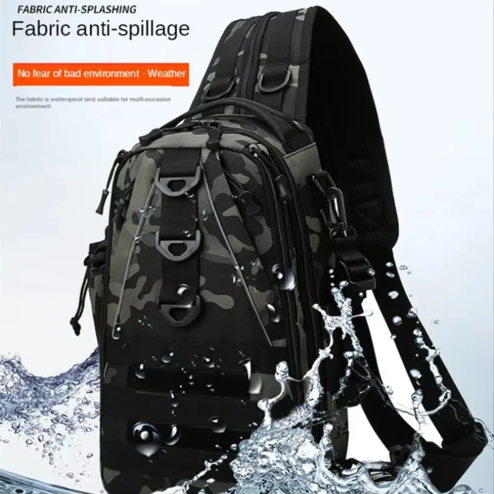 2023 New Fishing Bag Folding Shoulder Chest Bag Large Capacity Outdoor Fishing Tackle Backpack Tackle Storage Travel Carry Bags