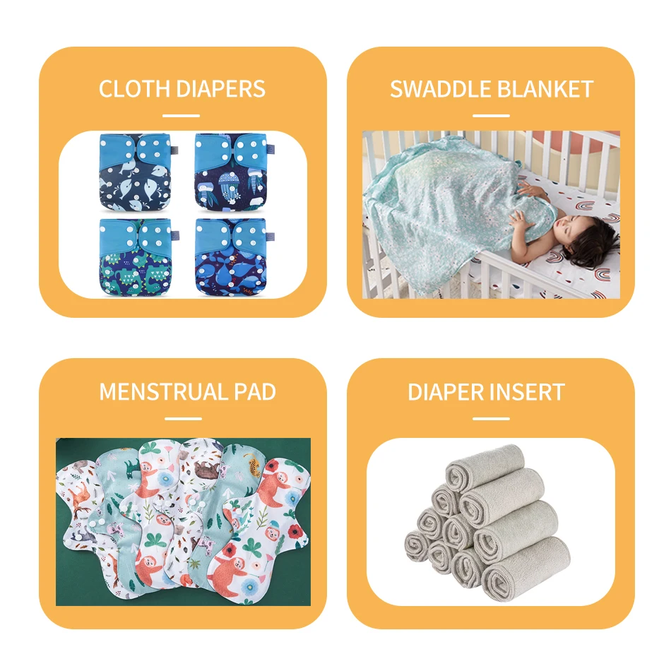 Borse Per Pannolini - 5 Pezzi Impermeabili - Riutilizzabili E Lavabili, 30x40 Cm - Foto 5