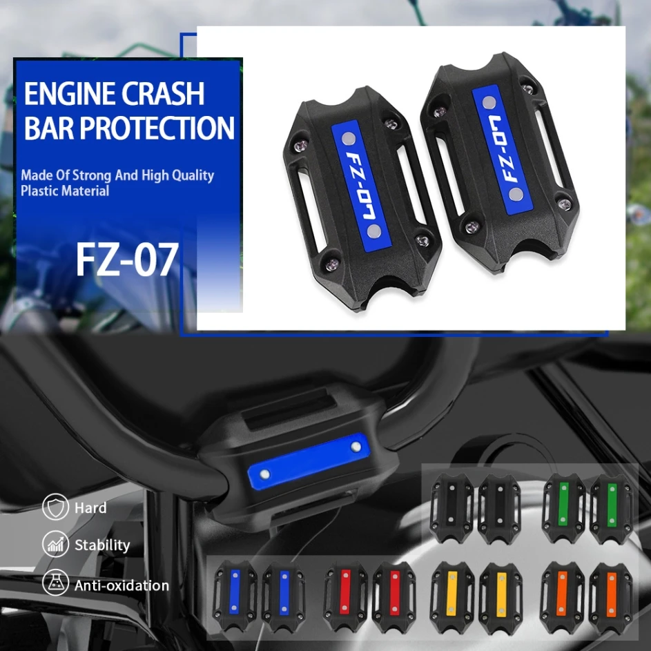 

FZ07 25mm Motorcycle Engine Crash Bar Protection Bumper Decorative Guard Block For YAMAHA FZ 07 FZ-07 2014-2018 2019 2020 2021