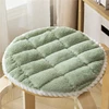 Round Velvet Seat Cushion 25-50cm Solid Color Stool Seat Mat Thick  Soft Chair Pads Portable Outdoor Kindergarten Stool Cushion 4