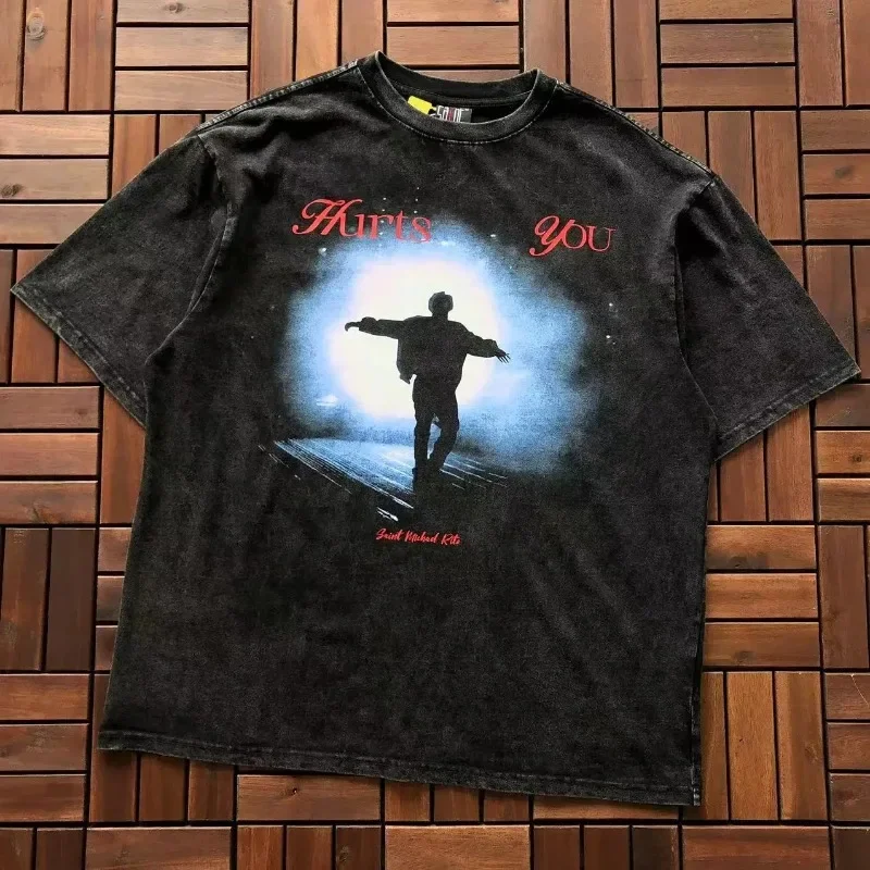 

Good Quality Saint Michael Fashion T-Shirt Men Digital Printing Women Vintage T Shirt Streetwear Oversized Tee Casual Shirts