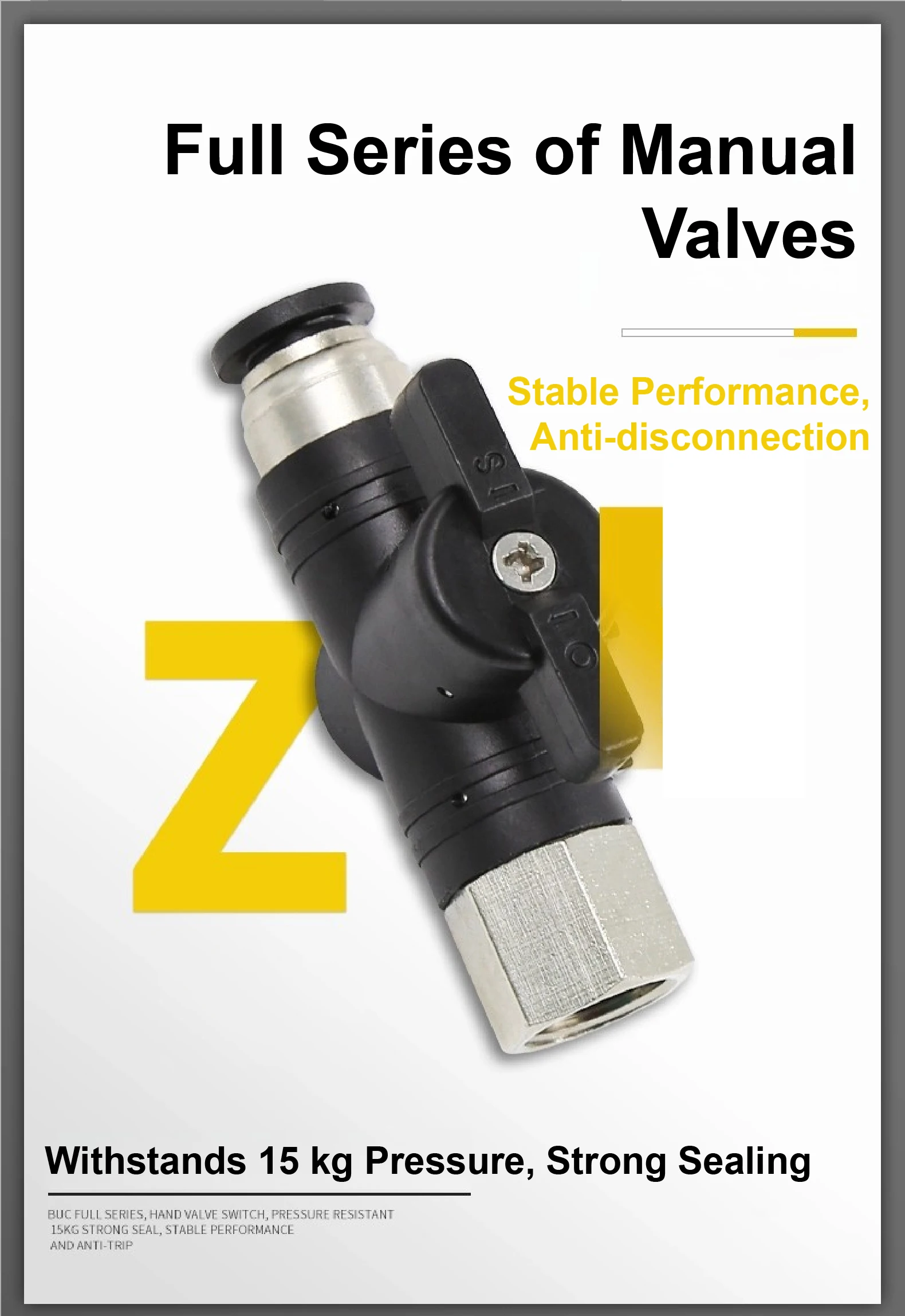 BL BC 4-12 Series Pneumatic Manual Valve Hand Control Air Shut Off Ball Valve In
