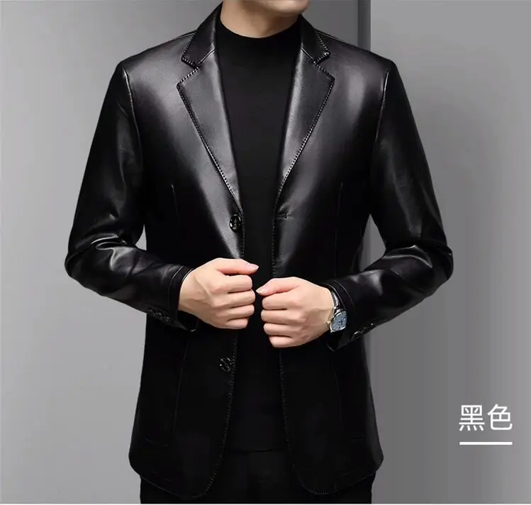 Sc7c86067ab3f44ac8a063c4901b91159L Brand Pu Leather Jacket Men Autumn Winter Casual Men's Jackets Solid Clothes Soft Motorcycle Outerwear Masculinas M-3XL Mallzona