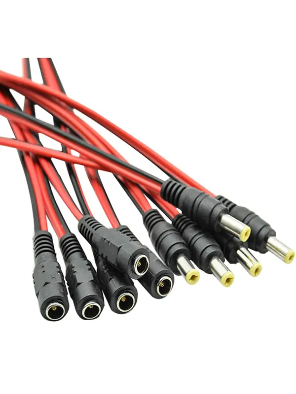 1 5 10piece Male Female DC Power Connector 5V 12V 5.5x2.1mm Wire Cable Plug Adapter for TV Camera 5050 2835 LED Strip Tape Light - Image 9