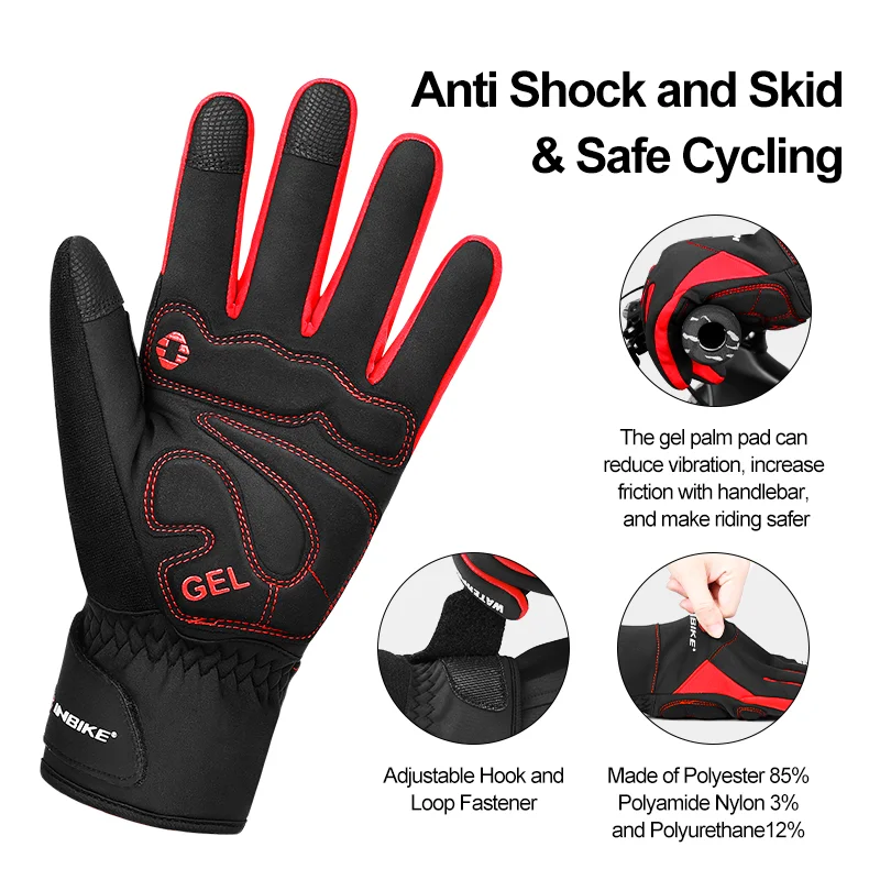INBIKE Winter Cycling Gloves Man Touch Screen Bicycle Gloves Thickened Men's Gloves MTB for Riding Bike Motorcyclist Accessories 4