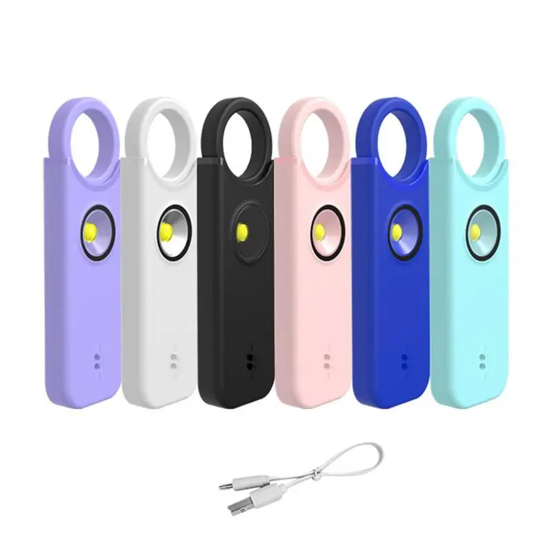 

Protection Keychain For Women Self Defense Ring Personal Alarm Rechargeable Self Defense Ring With 135dB Alarm Tone For Parents
