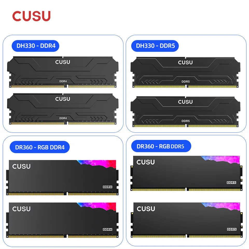 CUSU DDR5 Memory RAM 32GB 16GB X2 4800MHz 5600MHz 6000MHz 6400MHz