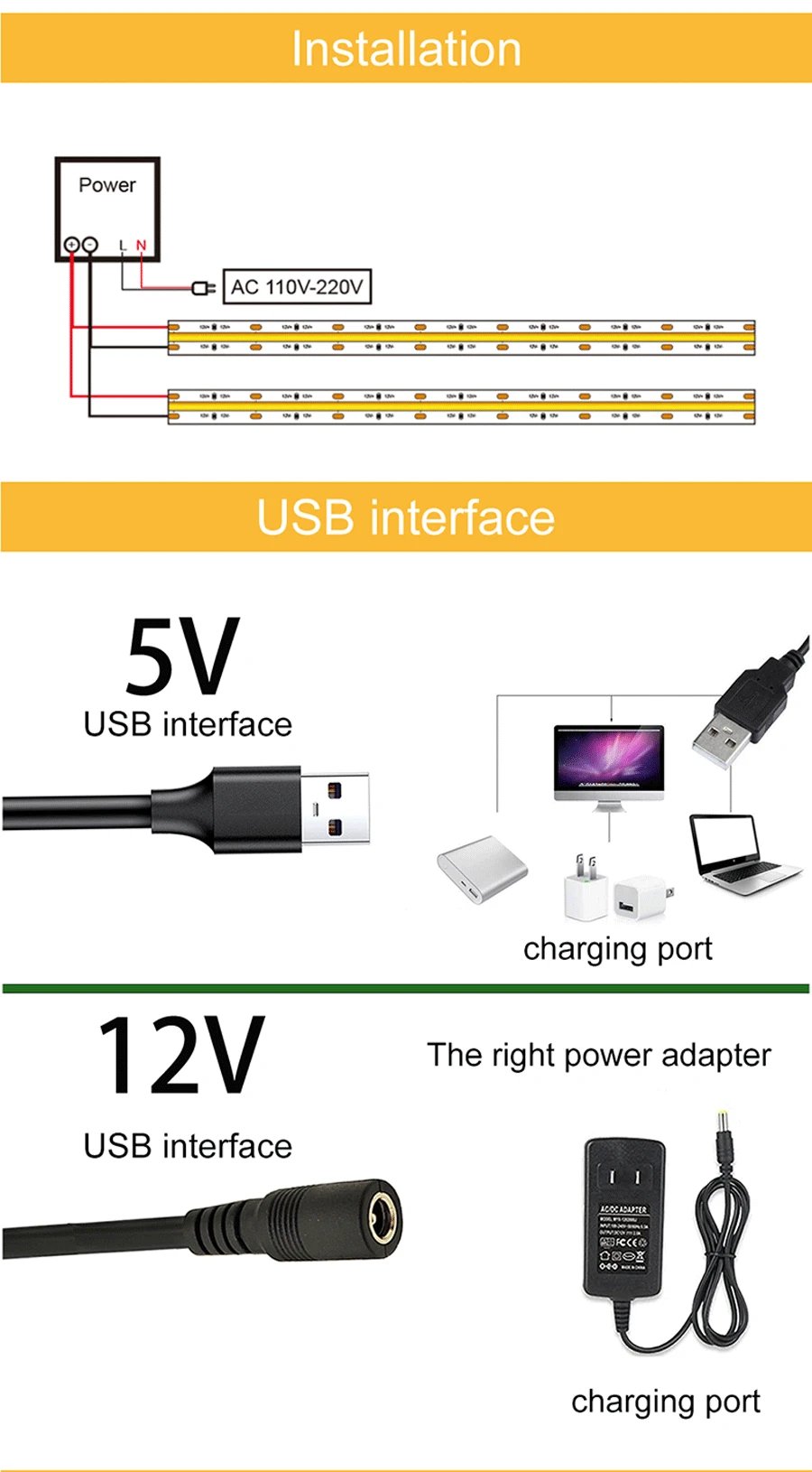 Super Thin LED Strip 320 LEDs/m Soft Flexible DC 5V/12V Light Bar Warm Cold White for Decor Lighting 3000K 4000K 6000K daylight led strip