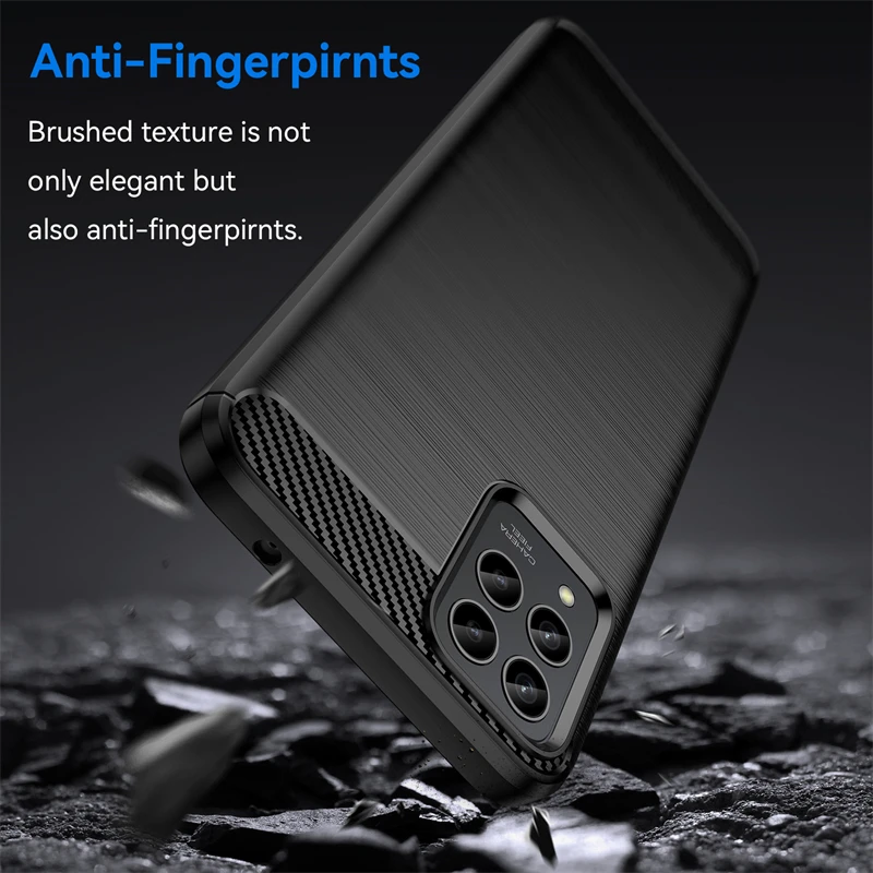 Silicone Carbon Fiber Back Cover - Sleek and Durable Protection