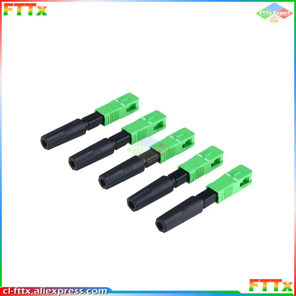 Free Shipping 100pieces/box SC APC Fiber Fast Connector SC APC Single Fiber optic quick connector SC Connector Use FTTH Tool