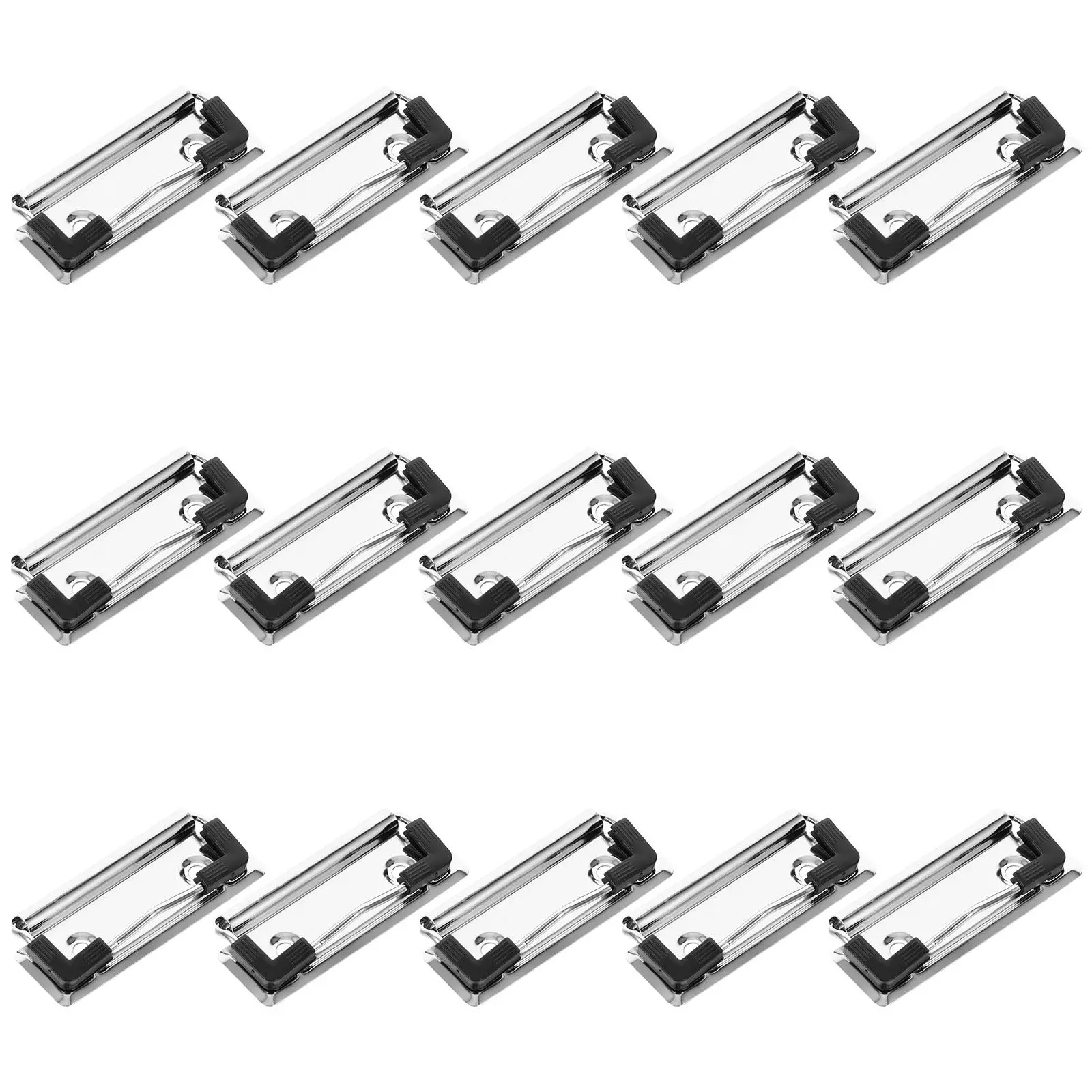 15Pcs 다목적 금속 클립보드 클립 사무실 학교 창고 병원 아트 디스플레이용 장착 가능한 스프링 장착 하드보드 클립