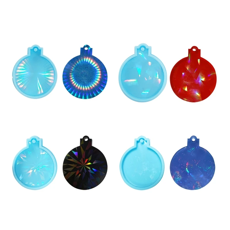 Shiny Light and Ornaments Silicone Epoxy Keychain Mold DIY Earrings Pendant Jewelry for Valentine Gift Crafts