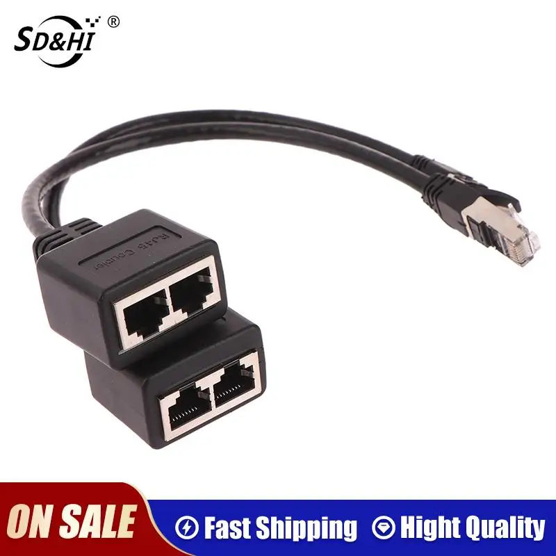 

1Pc Ethernet Splitter RJ45 1 Male to 2 Female LAN Ethernet Cable Splitter Cable Ethernet Socket Connector Extension Cable