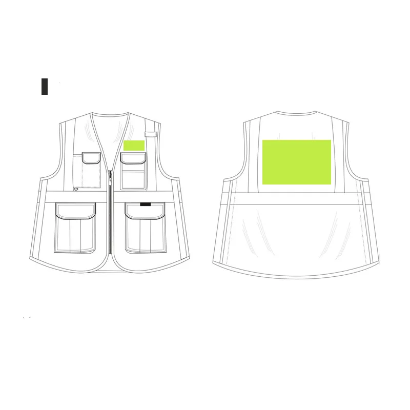 Safety Vest Reflective with Pockets and Zipper For Construction Work Gear PPE High Visibility Work vest reflective vest,safety vest,high visibility vest