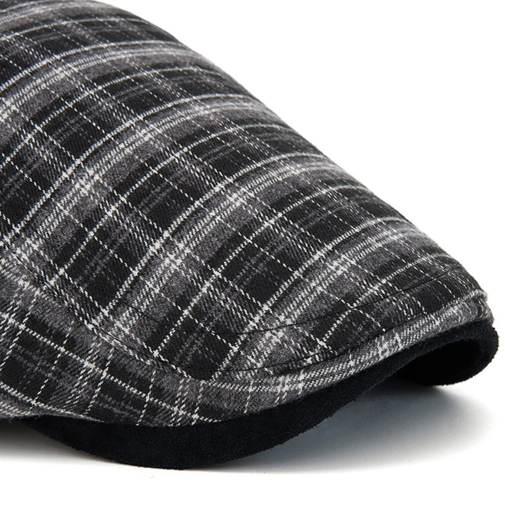 HT4978 Berets Herbst Winter Kappe für Männer Frauen Retro Künstler Maler Plaid Baskenmütze Hut Männlich Weiblich Ivy Flache Kappe Einstellbare Baskenmütze Kappe – Detail 11