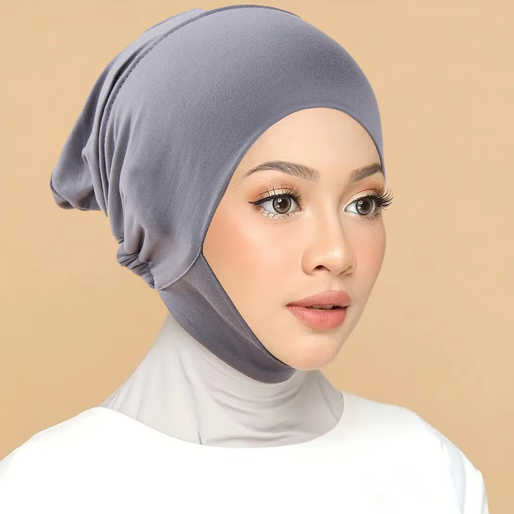Muslim Headwear Head Scarf Hijab Headscarf Hijab Hats Female Head Wraps Inner Hijab Caps For Muslim Women