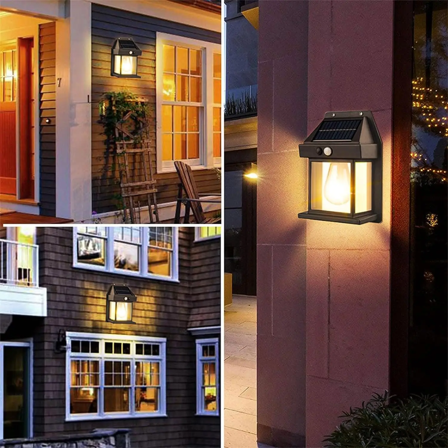 New Solar Wall Lamp Outdoor Waterproof Intelligent Induction Tungsten  Filament Lamp Courtyard Garden Villa Lighting Night Light - AliExpress
