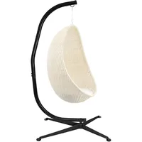 Metal Hanging Hammock Chair Stand Heavy Duty Porch Swing Chair C Stand Frame Capacity Weather Resistant for Indoor Outdoor 1