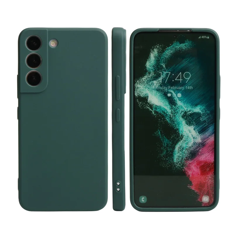 thumbnail image 1 of For Samsung S8 S9 S10+ S20 FE S21 S22 Plus S24 S23 Ultra Case Soft Liquid Silicone Ultra Thin Shockproof Phone Back Cover, 1 of 5